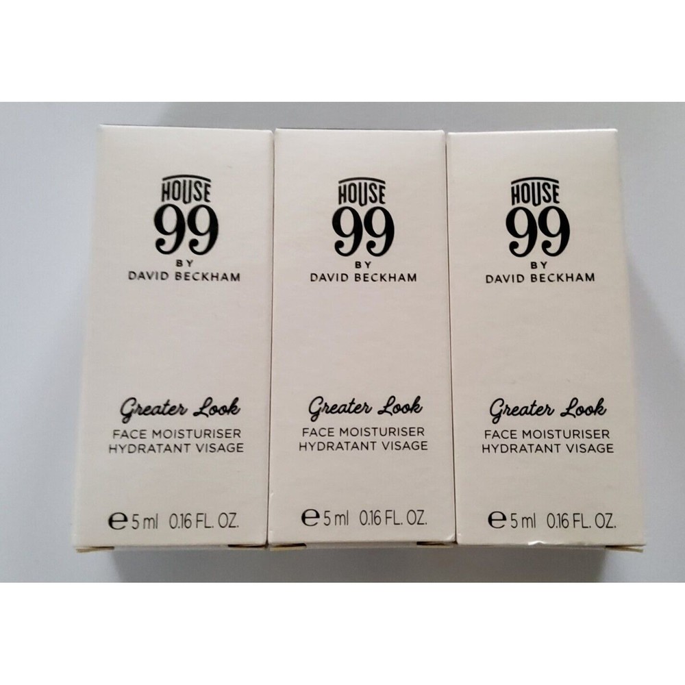 House 99 By David Beckham Greater Look Face Moisturizer Lot Of 3 - .16fl Oz/5ml